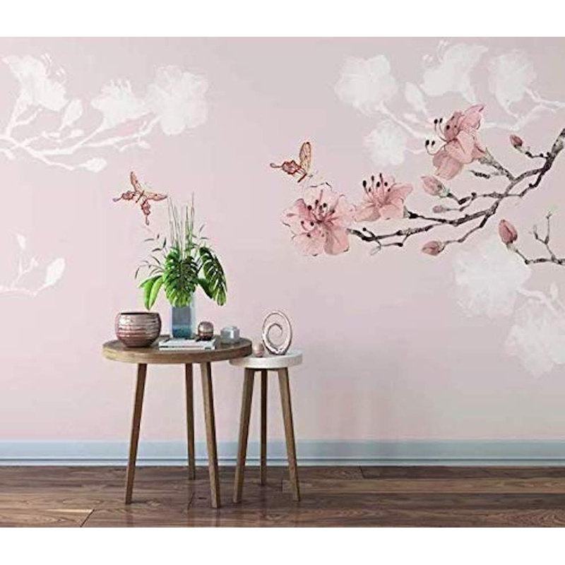 Papier peint amovible fleur de cerisier floral, L 9 po x l 15 po