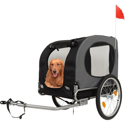 Folding Dog Bike Trailer, 88LBS, Pet Cart Bicycle Carrier