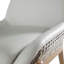 Chaise d'appoint en vinyle - naturel / lin tressé Palma