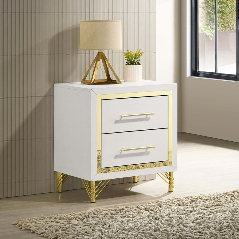 Chesney 2-drawer Nightstand Bedside Table, White