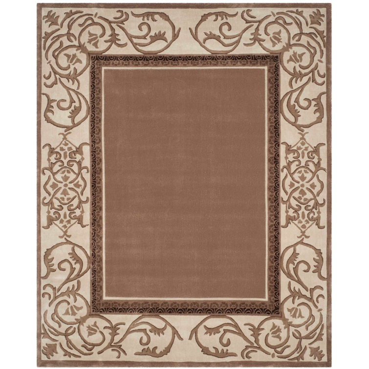 Tapis performance de couleur unie crocheté à la main Fullmer