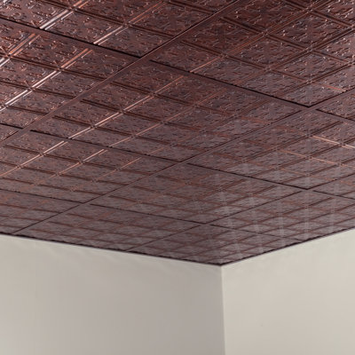 Panneau de plafond décoratif décoratif en vinyle 10 pi 2 pi x 2 pi FASÄDE