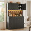 Cabinet multifonctionnel avec rangement, lumières DEL et prises de courant-529476158-529476157-527803799