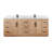 Deach 84" Double Bathroom Vanity with Calacatta White Quartz Countertop without Mirror