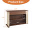 -in-1 Cat Scratcher End Tables with Storage, Wood MDF Modern Sofa Table