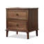 Table de chevet en bois massif de style rétro avec poignées rétro pour la chambre à coucher
