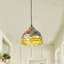 Vintage Tiffany Lotus Glass Pendant Light, 1-light Hanging Lamp With Adjustable Cord