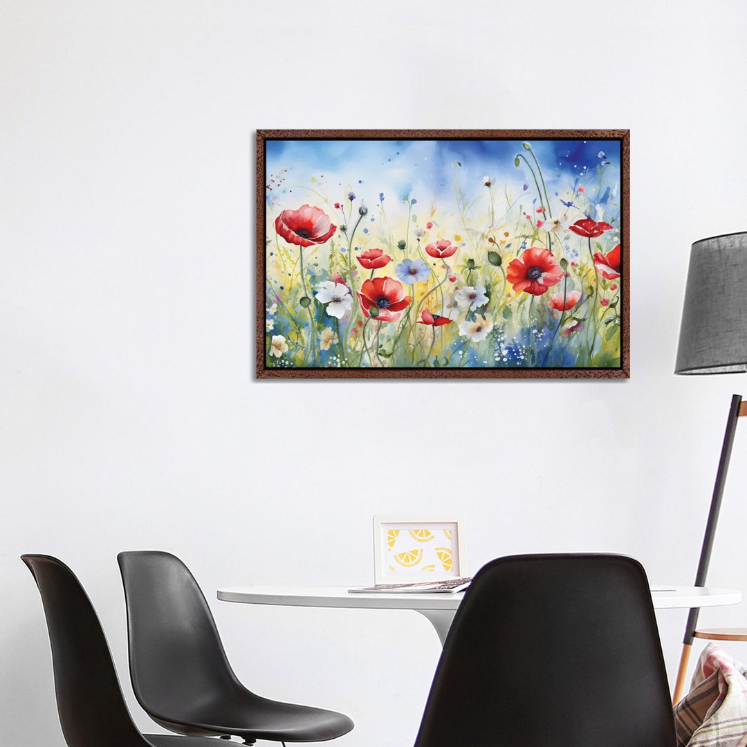 Mohnblumen und GÃ¤nseblÃ¼mchen III von Svetlana Saratova - Galerie- GiclÃ©e auf Leinwand