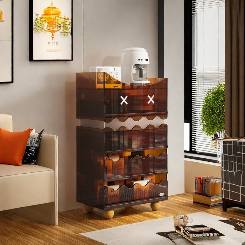Commode d'appoint de style rétro français, Ambre
