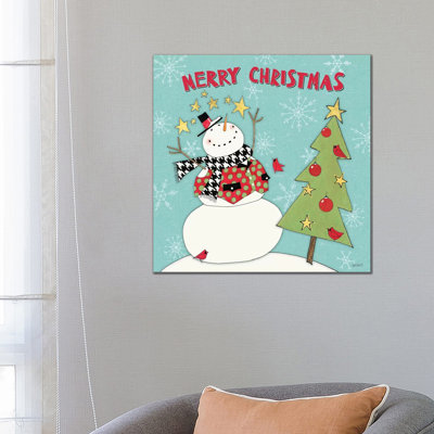 Snowman Sentiments IV by Anne Tavoletti - Wrapped Canvas Print