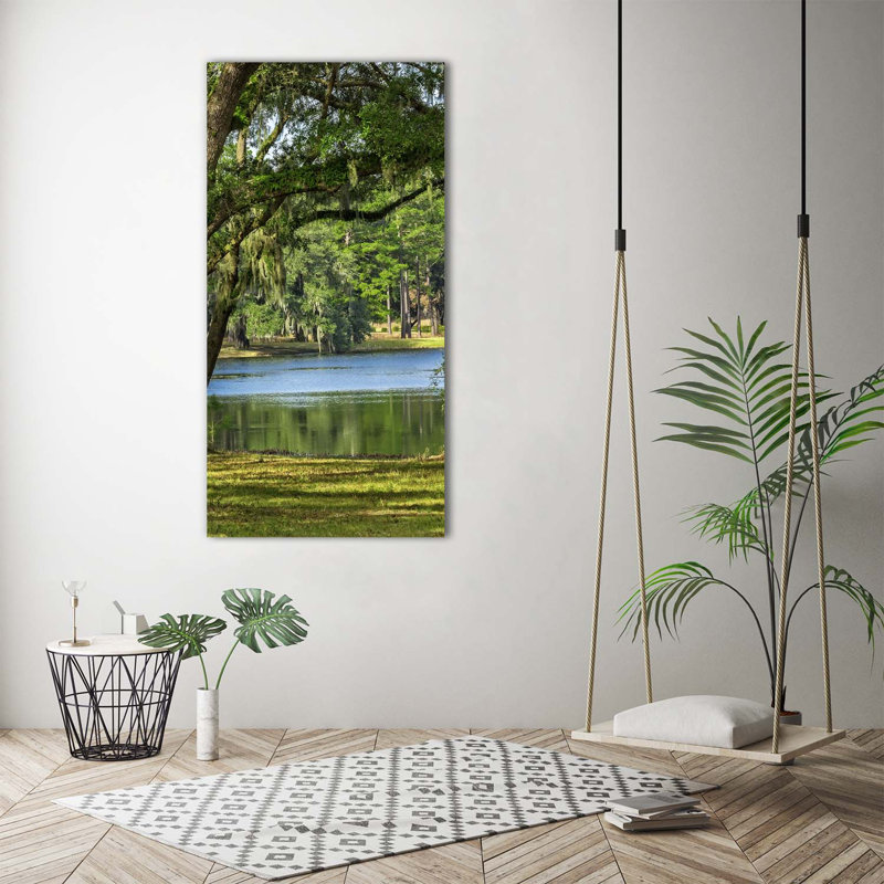 Lake In The Park - Wrapped Canvas Print