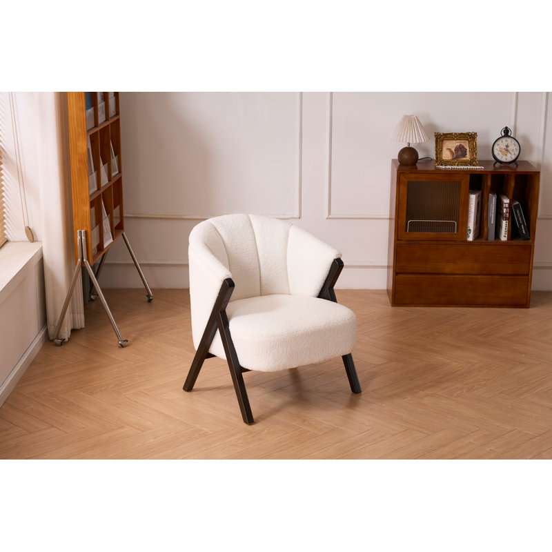 Nico Occasional Chair, White Sherpa Fleece