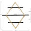 Wood and Gold Diamond Wall Shelf-119326994