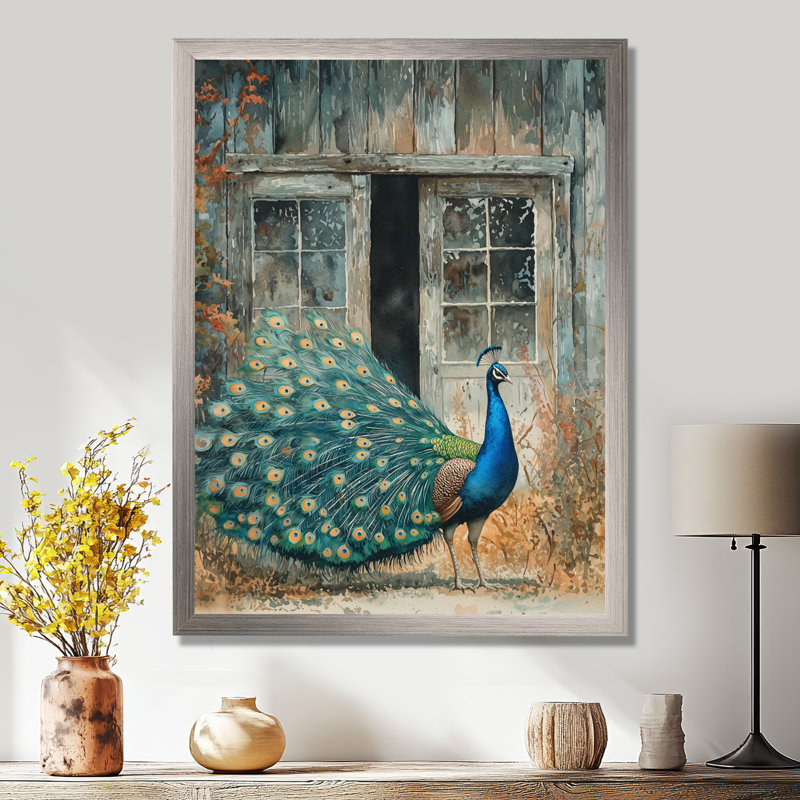 Hyler - animaux, art mural, H 20 po x l 12 po, Reproduction encadrée sans passe-partout, Argent argent