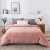  Microfiber Reversible Comforter Super Ultra Soft Luxury Plush Sherpa, Machine Washable