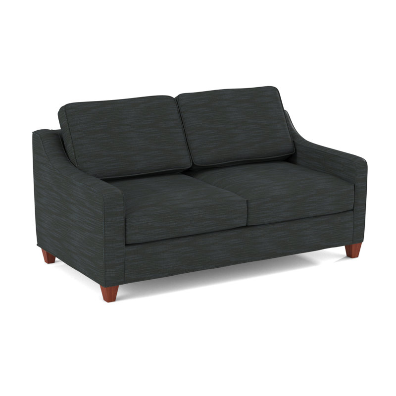 Clark 74" Square Arm Sofa Bed with Reversible Cushions, Dorset Camel, Innerspring, BM Cherry