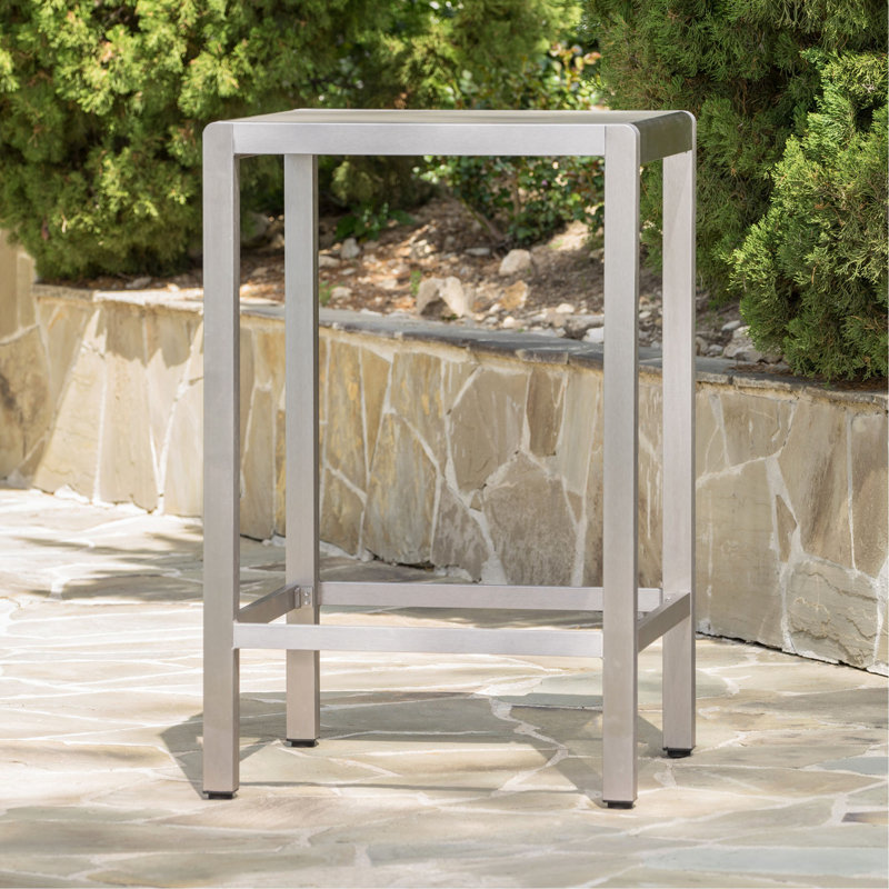 Table de bar d'extérieur en aluminium 43 po