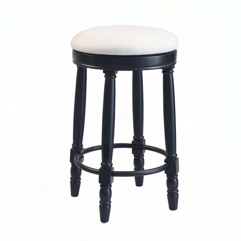 Tabouret de bar pivotant à 360 °, Noir, noir, noir, noir, Beige