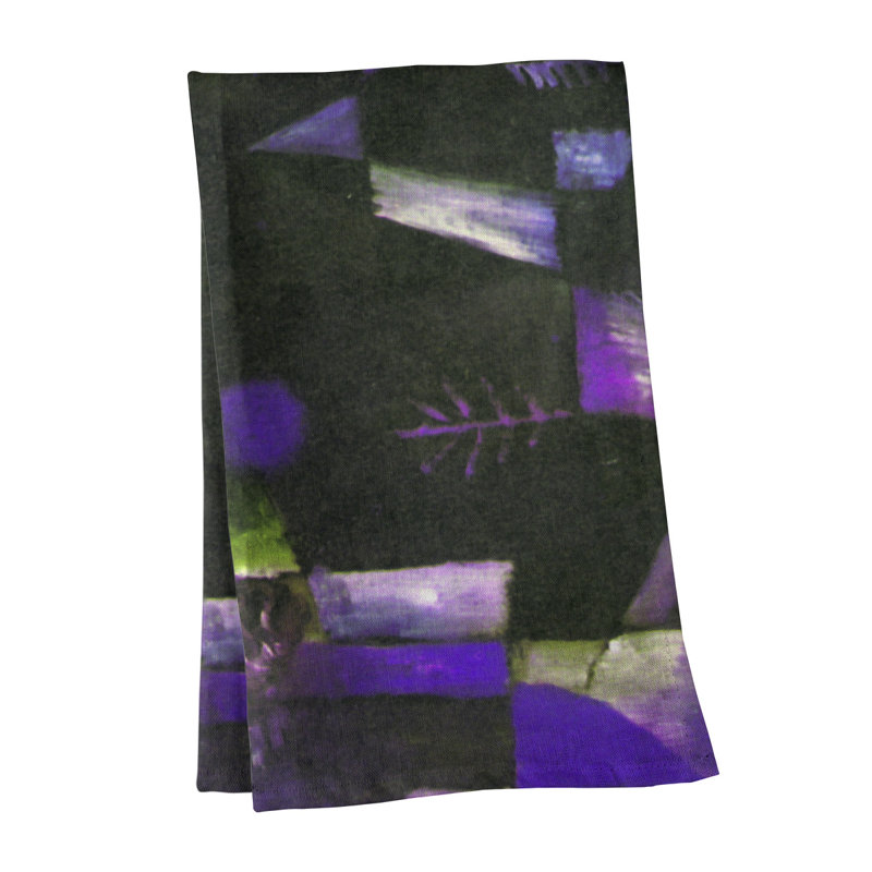Serviette de thé full moon, Sergé de coton, Mauve