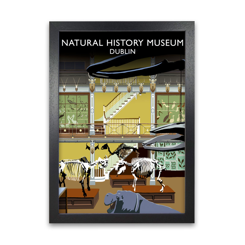 National History Museum Dublin by Richard O'Neill - Single Picture Frame Print, 42 cm H x 29.7 cm W x 3 cm D, Black
