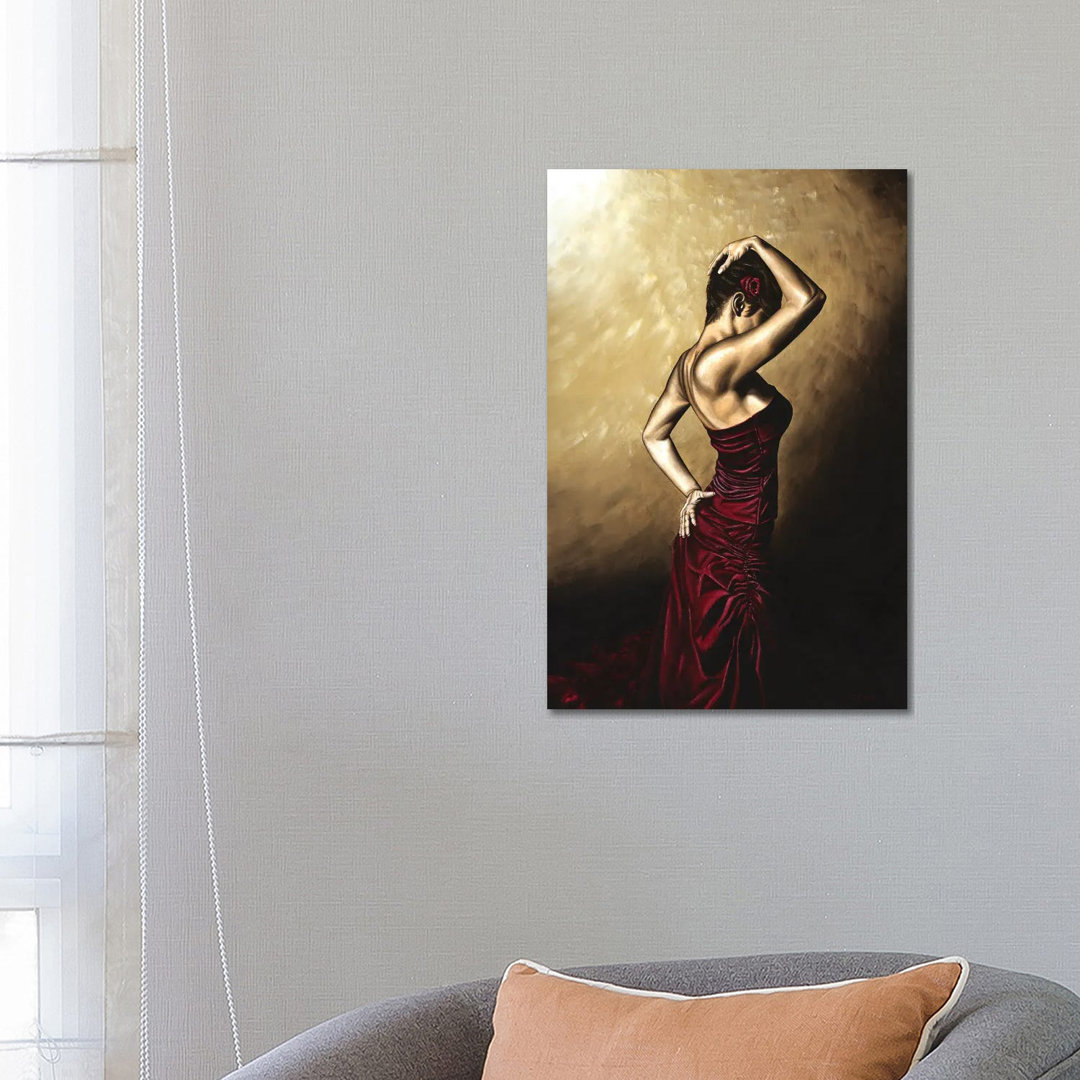 Flamenco Woman von Richard Young - Galerieverpackte Leinwand Giclée auf Leinwand ohne Rahmen