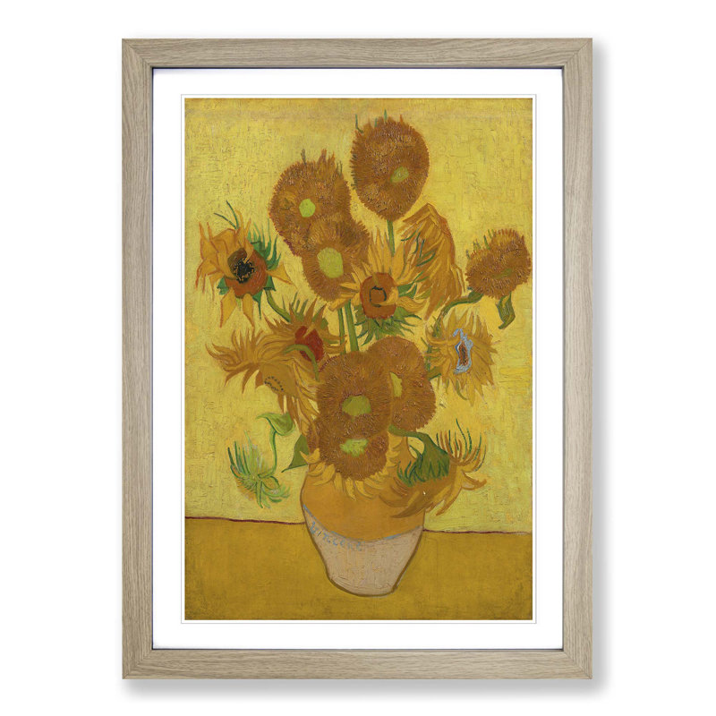 Vincent Van Gogh - Painting on Canvas, 62cm H x 45cm W, Oak Framed