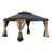 Outdoor Aluminum Patio Gazebo with Galvanized Steel Double Roof-95100301-86592667