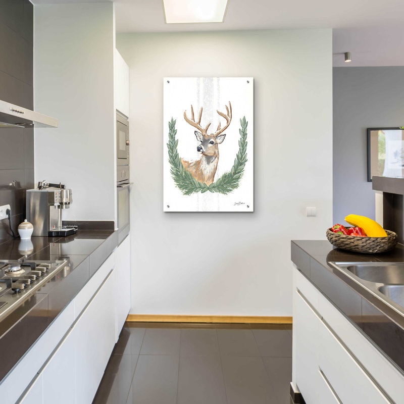 «Arctic Winter Deer» par Sara Baker, H 36 po x l 24 po x P 0,2 po