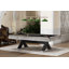 Table de billard 84 po avec boules de billard, queues de billard, craie de billard, brosse de nettoyage, pieds en X, toile noire, gris rustique, L 84,1 po x l 46,5 po x H 32 po
