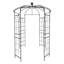 Pavillon de jardin en fer 81,3 po x 114,2 po, arche de jardin, noir, écaillage