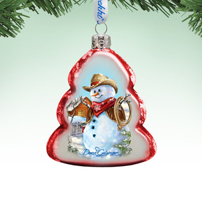 3.5'' Handmade Glass Holiday Shaped Ornament