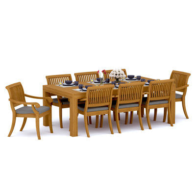 Teak Wood Patio Dining Set with