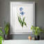 Peinture botanique bleue vive II-789340627-789340630