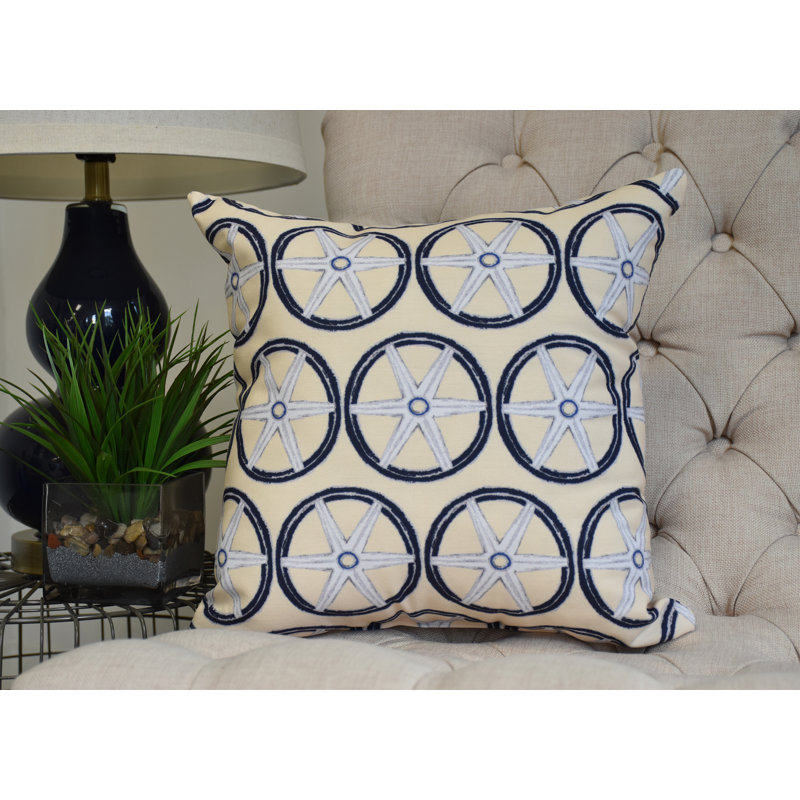 Housse et insert de coussin carré Nantucket, Jaune, 18 po x 18 po