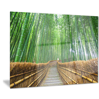 « path to bambou forest », reproduction de photo sur métal