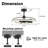 31.5" Caged Ceiling Fan with Dimmable LED Lights and Remote Control