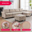 Canapé modulaire modulaire en lin avec repose-pieds-1333989839