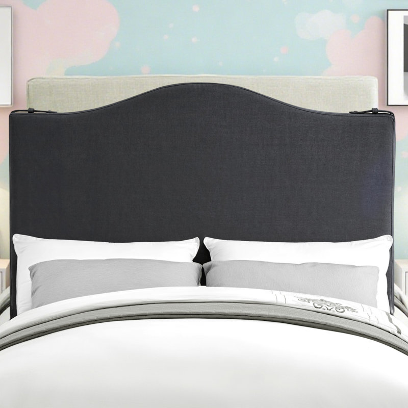 Tête de lit capitonnée et capitonnée, tête de lit en bois massif avec pieds en bois, tête de lit à hauteur réglable de 47 po à 63 po, tête de lit en tissu au design moderne