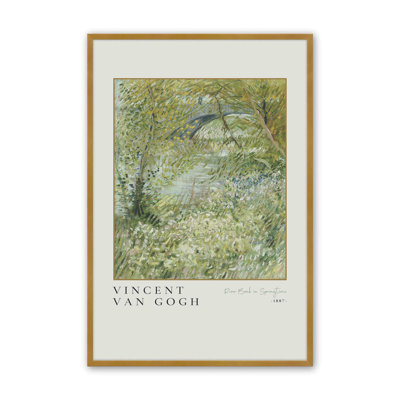 Van Gogh's River Bank in Springtime v3, impression dans un cadre