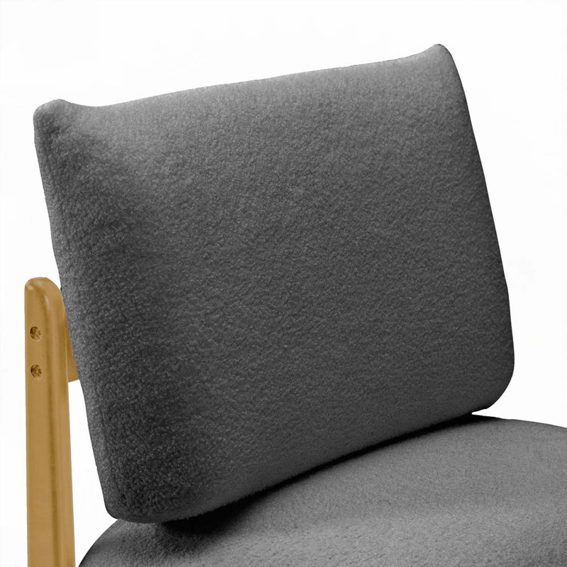 Chaise d'appoint rembourrée, Noir