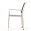 2 chaises de salle à manger d'extérieur grises - structure en aluminium, pour jardin et patio