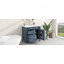 Meuble-lavabo de 36 po avec lavabo supérieur, meuble-lavabo moderne avec 2 tiroirs et tiroir escamotable, meuble-lavabo simple