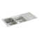 Lustertone 54" L x 22" W Double Basin Drop-in Kitchen Sink
