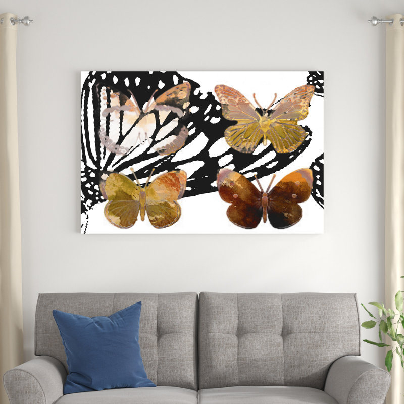 Papillons superposés III, H 32 po x l 48 po x P 1,25 po