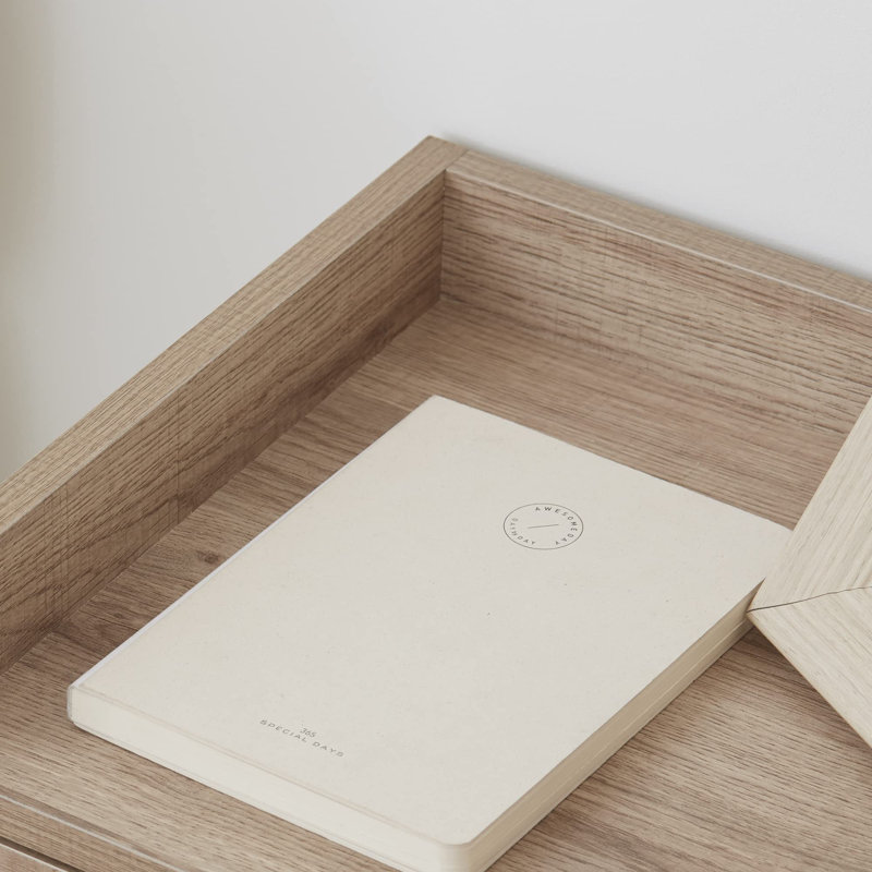40cm W Manufactured Wood Bedside Table, Light Brown
