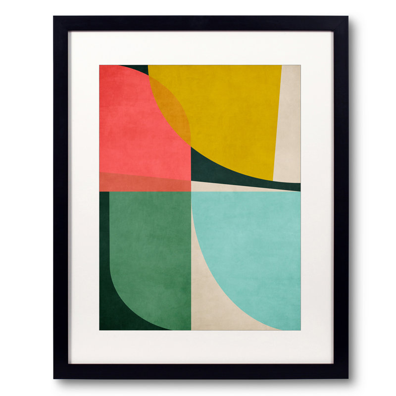 Rounded Corners 2 Print by Angel Estevez, Black Framed Canvas, 20" H x 16" W