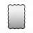 Solid Wood Wavy Rectangle Mirror, Black