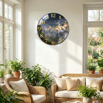 Horloge murale en verre