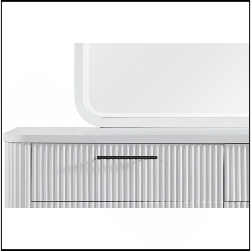 Commode 6 tiroirs - Blanc, Blanc