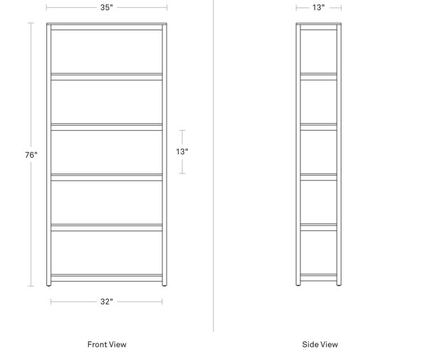 Blu Dot Open Plan Tall Bookcase in Black